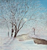 Inge Walda, sneeuw    50 x 40